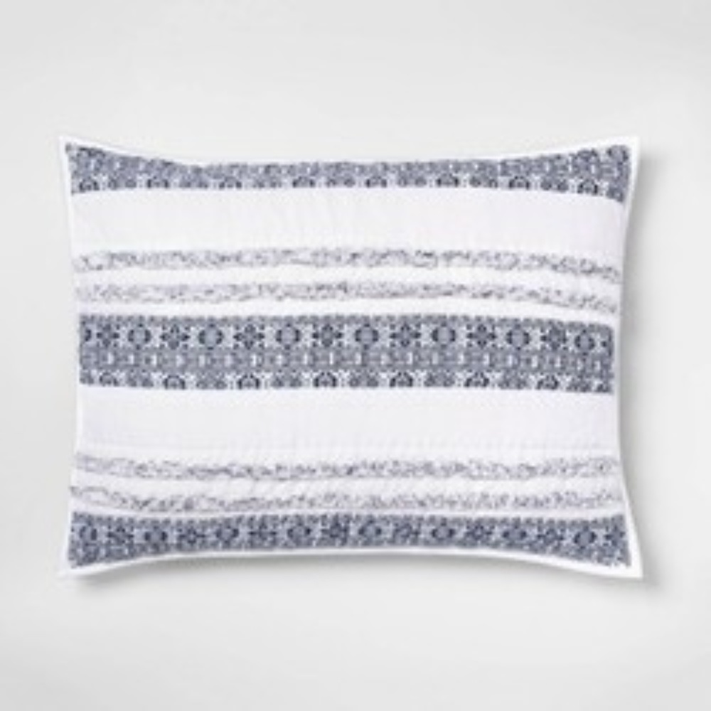 Chenille Stripe  Pillow Sham